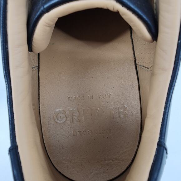 GREATS The Royale Nero Full Grain Leather LowTop Sneakers Made In Italy EU40 US7 - Picture 3 of 6